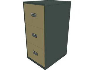 Storage Pedestal 3D Model