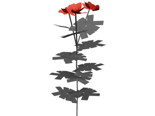Roses Red 3D Model