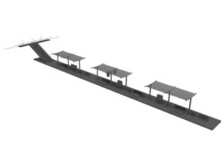 Train Station 3D Model