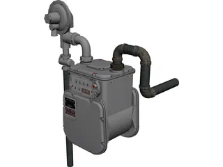 Gas Meter 3D Model