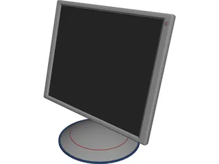 TFT LCD Monitor 3D Model
