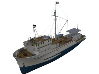 Fishing Ship 3D Model 3D Preview