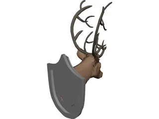 Deer on Wall 3D Model