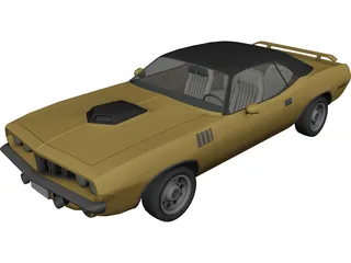 Plymouth Barracuda (1970) 3D Model