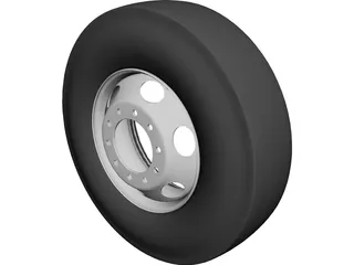 Tire and Rim 3D Model 3D Preview