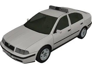 Skoda Octavia Police (1999) 3D Model