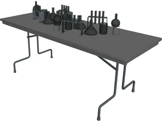 School Lab Table 3D Model 3D Preview