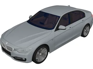 BMW 335i F30 (2015) 3D Model 3D Preview