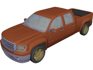 GMC Sierra Crew Cab (2013) 3D Model