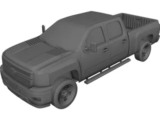 Chevrolet Silverado HD Crewcab Standard Bed (2011) 3D Model