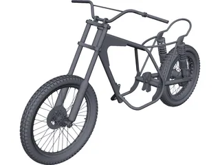 Bultaco Pursang Bike Frame CAD 3D Model