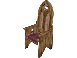 Medieval Chair 3D Model