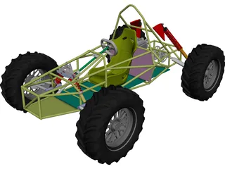Chassis Kart Cross 3D Model