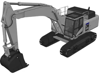 Komatsu PC490 3D Model