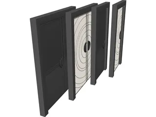 Art Deco Doors 3D Model