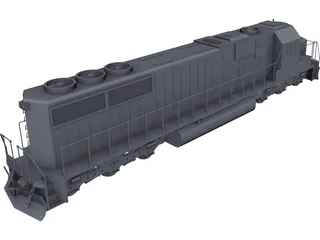 SD60 Train CAD 3D Model