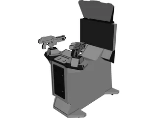 Game Cabinet 3D Model 3D Preview