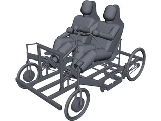Pedal Driven Vehicle CAD 3D Model