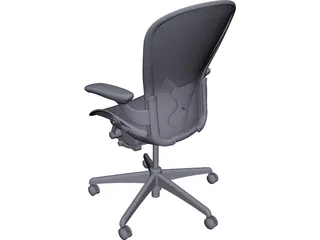 Herman Miller Aeron Chair CAD 3D Model