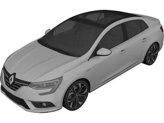 Renault Megane Sedan (2017) 3D Model