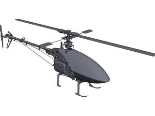 RC Helicopter CAD 3D Model