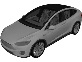 Tesla Model X (2017) 3D Model