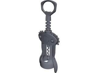 Wine Bottle Opener CAD 3D Model