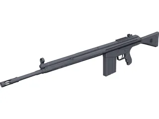 G3 H&K Rifle CAD 3D Model