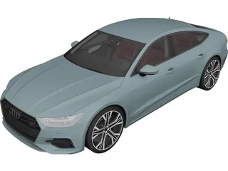 Audi A7 Sportback (2018) 3D Model