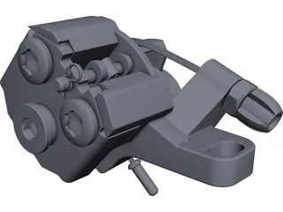 Disc Brake Caliper CAD 3D Model