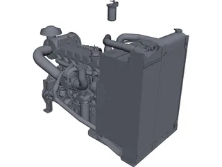 Cat C6.6 Engine CAD 3D Model