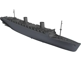 Queen Elizabeth (1940) CAD 3D Model
