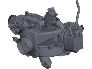 Scooter Engine 100cc 3D Model