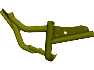 Yamaha Raptor Front Bar Carry CAD 3D Model