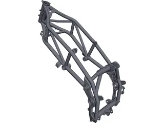 Croc-Chopper-Bike Frame Chassis, 3D CAD Model Library