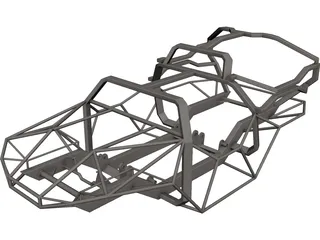 Halo Warthog Tube Frame CAD 3D Model