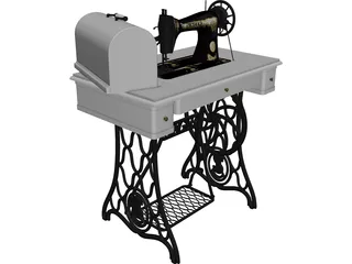 Singer Sewing Machine 3D Model 3D Preview