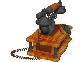 Retro Phone 3D Model