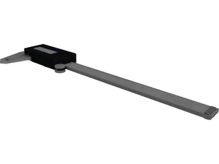 Stainless Steel Digital Calipers CAD 3D Model