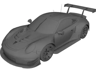 Porsche 911 RSR 3D Model