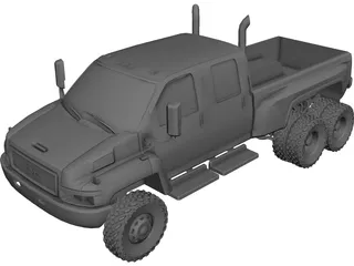 GMC C4500 Top Kick 6x6 3D Model