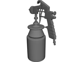 Spray Gun 3D Model 3D Preview