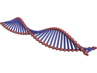 DNA Double Helix 3D Model 3D Preview