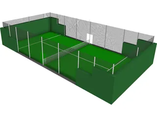 Paddle Court 3D Model