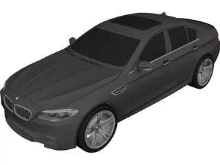 BMW M5 F10 3D Model 3D Preview