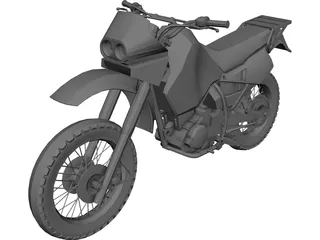 Kawasaki KLR650 3D Model