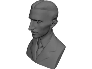 Nikola Tesla Bust 3D Model