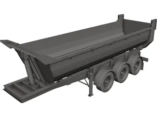 Dump Trailer CAD 3D Model