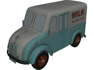 DivCo Milk Truck (1950) 3D Model