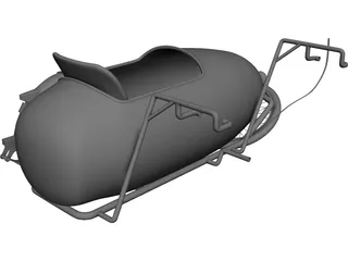 Moped Sidecar 3D Model